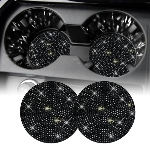 SINGARO Bling Cup Holder Coasters for Car, 2PCS Universal - Product Imagery