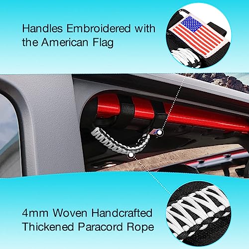 Gaizon 4 Pack Grab Handles Roll Bar Paracord Handgrip Handles - Product Imagery