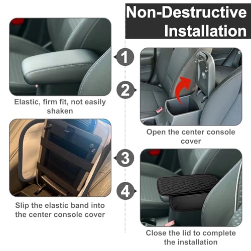 BFXM Car Center Console Cover with 2 Organizer Pockets Storage - Product Imagery
