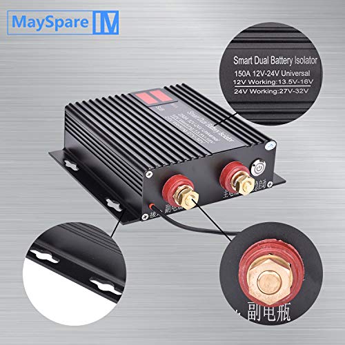 150 Amp Dual Battery Smart Isolator Universal 12V/24V Voltage - Product Imagery
