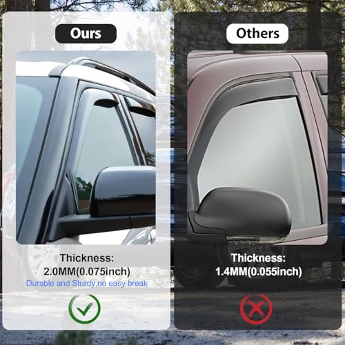 Nilight in-Channel Window Rain Guards for Ford Maverick - Product Imagery