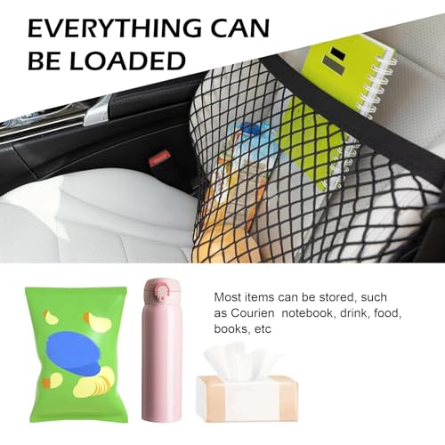 Car Seat Organizer Net, Versatile High Elastic Storage Net with - Product Imagery
