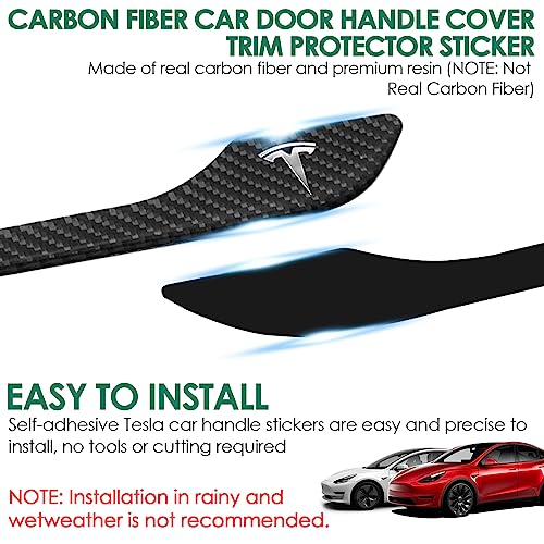 4PCS Door Handle Cover Compatible with Tesla Model 3 (2019-2025) - Product Imagery