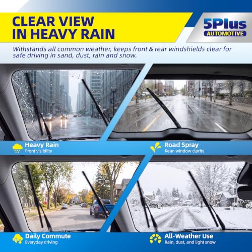 5 PLUS Custom-Fit Wipers fits Toyota RAV4 2019-2025 Windshield - Product Imagery