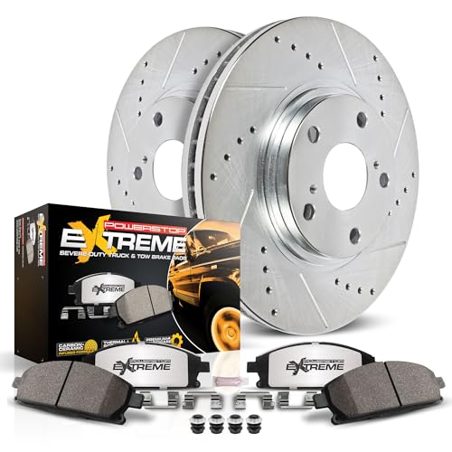 PowerStop Z36 Truck & Tow Brake Pad & Rotor Kit Front K2009-36 - Product Imagery