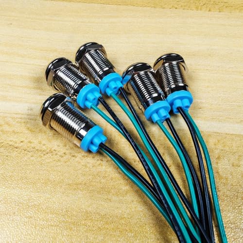 Gebildet 5pcs 10mm 3V-4.5V-5V-6V-7.5V-9VDC LED Metal Indicator - Product Imagery
