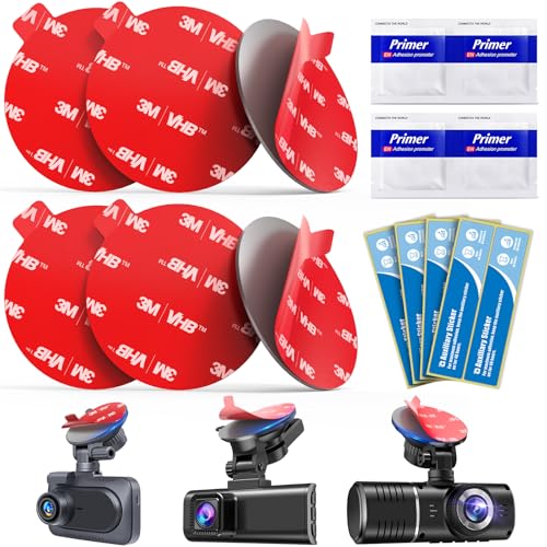 Double Sided Adhesive for Dash Cam: 6Pcs 56mm Heat Resistant - Product Imagery