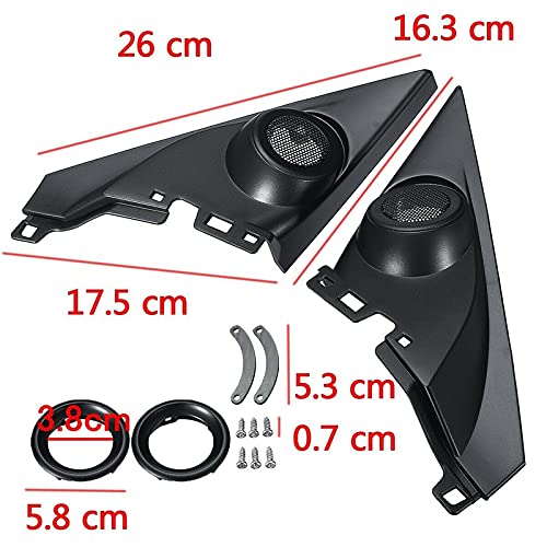 1 Pair Car Front Left and Right Door Tweeters Triangle Speakers - Product Imagery