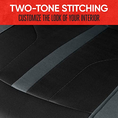 Motor Trend Gray Cloth Car Seat Covers for Front Seats – Premium - Product Imagery