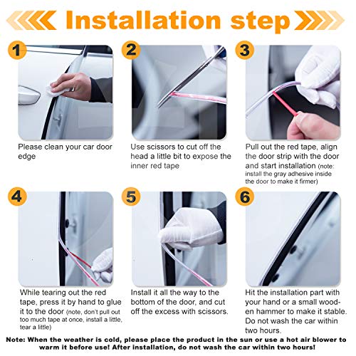 Eytool 5M Clear Door Edge Protectors, Rubber Edge Trim Seal - Product Imagery
