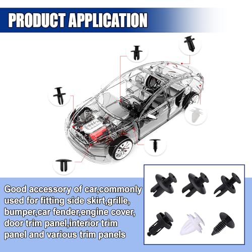100PCS Car Bumper Retainer Clips - Product Imagery