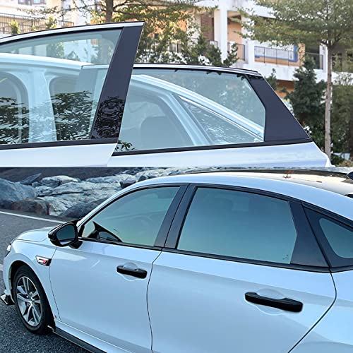 6pcs Glossy Black Car Window Pillar Post Vinyl Stickers Trim - Product Imagery
