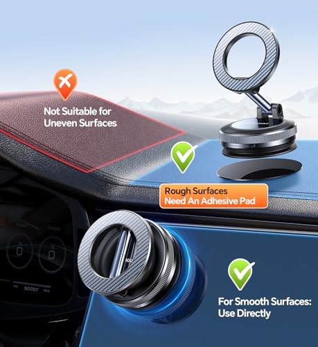 Coolpow【Newest Vacuum Magnetic Phone Holder for Car Phone Holder - Product Imagery