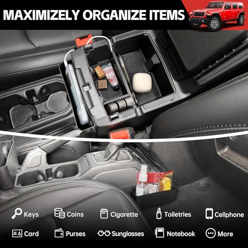 Center Console Gear Shift Organizer Fit for 2018-2025 Jeep - Product Imagery