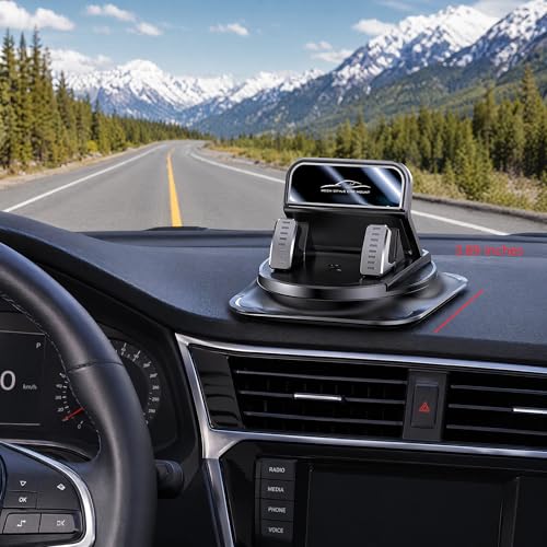 360° Rotatable Dashboard Car Phone Holder Black for Cell Phone - Product Imagery