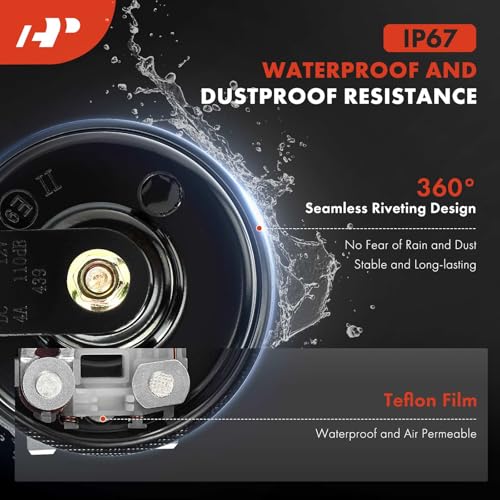 A-Premium - Disc Horn 2PCS High & Low Universal Electric Horns, - Product Imagery