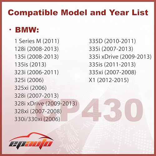 EPAuto CP430 (CUK8430) Cabin Air Filter Replacement for BMW - Product Imagery