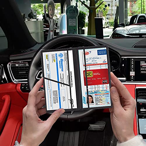TOURSUIT Car Registration & Insurance Card Holder, Black - Product Imagery