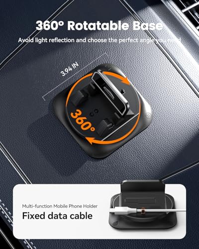 360 Degree Rotation Dashboard Phone Holder for Car, Anti-Slip - Product Imagery