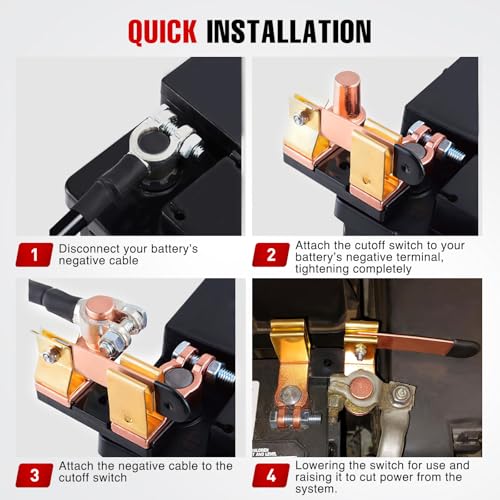 Nilight Top Post Knife Blade Battery Isolator Disconnect Master - Product Imagery