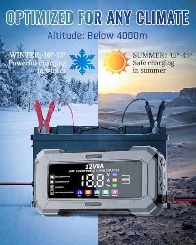 Car Battery Charger Automatic Trickle Charger and Battery - Product Imagery