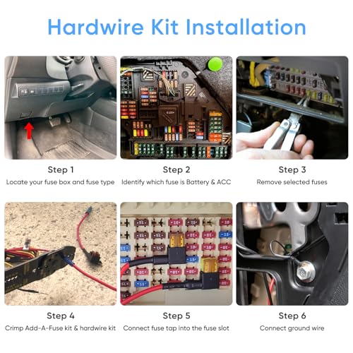 VIOFO HK4 Hardwire Kit with 8pcs Full Set Circuit Fuse Tap, - Product Imagery