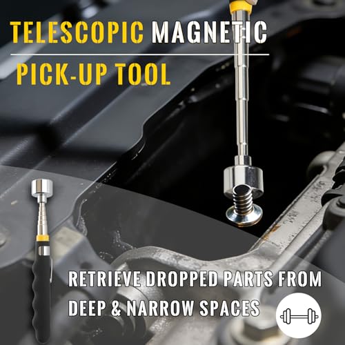 Magnetic Tool Mat Set, 4 Pack Tool Mat Set with Telescoping - Product Imagery