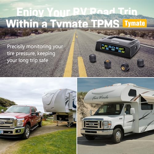 Tymate TM2 RV Tire Pressure Monitoring System, TPMS Set of 4 - Product Imagery