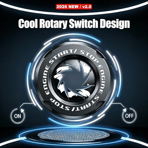 Tybasthe Rotary Push Start Button Cover, Bat Man Car Accessories - Product Imagery