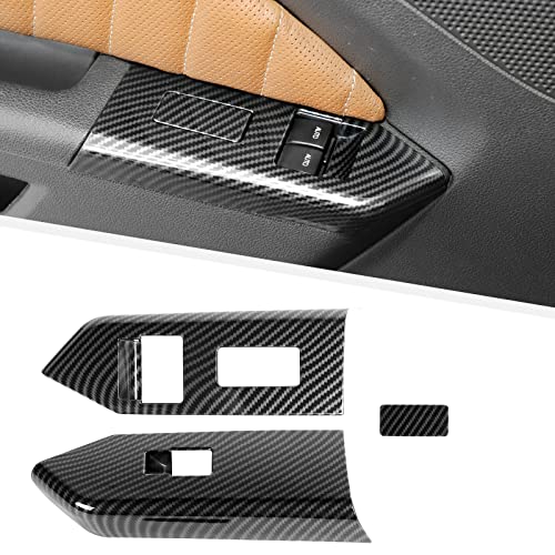 for Mustang Carbon Fiber Window Lift Switch Button Panel Cover - Product Imagery