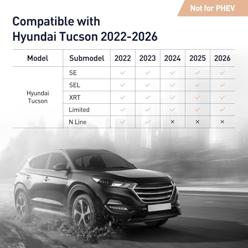 for 2022-2025 2026 Hyundai Tucson Floor Mats (Gas Models Only) - Product Imagery