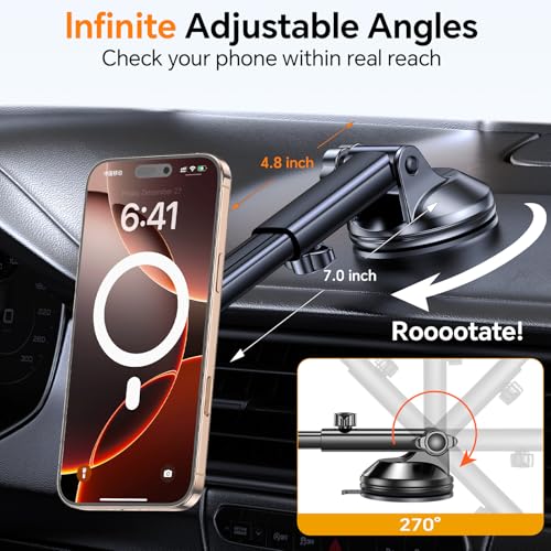 Coolpow for MagSafe Car Mount【Windshield+Vent+Dash】Magnetic - Product Imagery