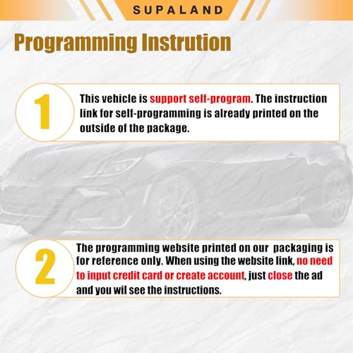 SUPALAND Key Fob Keyless Entry Fits for Ford Mustang Focus - Product Imagery