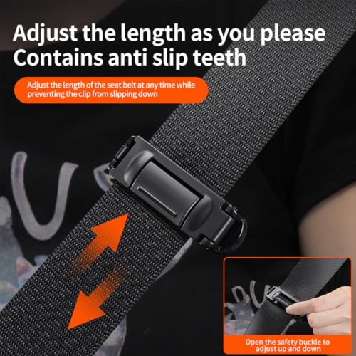Seat Belt Clips, 2Pcs Car Seatbelt Adjuster for Adults, Short - Product Imagery