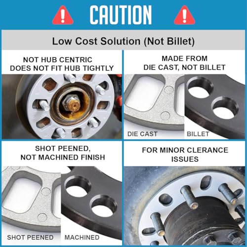 Wheel Accessories Parts 4 Pcs Die Cast Wheel Spacer 12mm 1/2" - Product Imagery