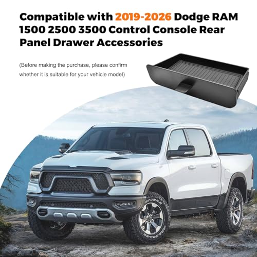 Rear Seat Storage Tray for 2019-2026 Dodge Ram 1500 2500 3500 - Product Imagery