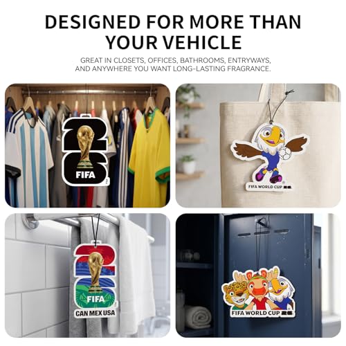FIFA World Cup 2026 Official 3 Pack Car Air Freshener - Product Imagery