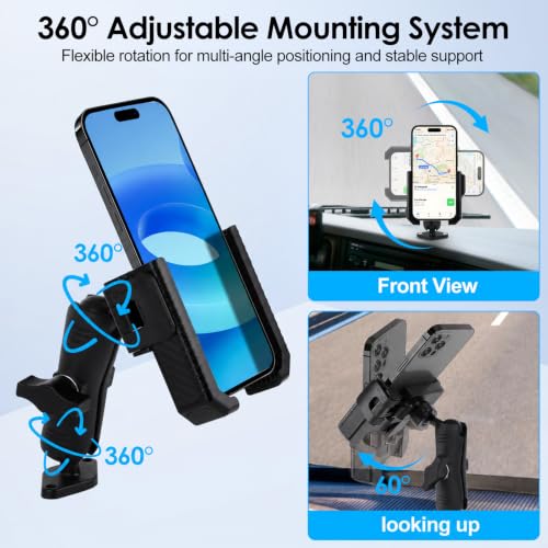 EEEKit Screw Mount Phone Holder: AMPS Base Boat Truck UTV Phone - Product Imagery