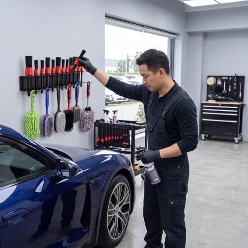 2 Pcs Car Detailing Brush Holder Wall Mount Organizer - Product Imagery