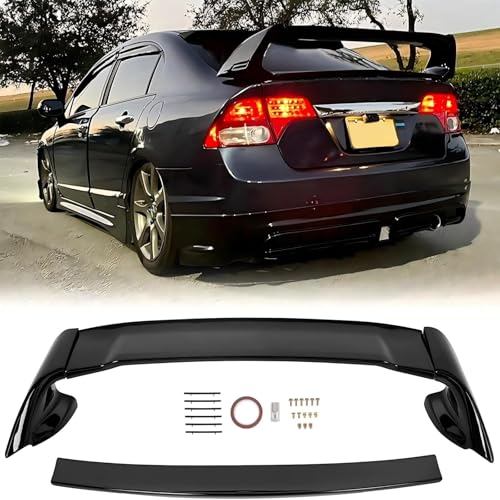 ECOTRIC Trunk Spoiler Wing Compatible with 2006-2011 Honda Civic - Product Imagery