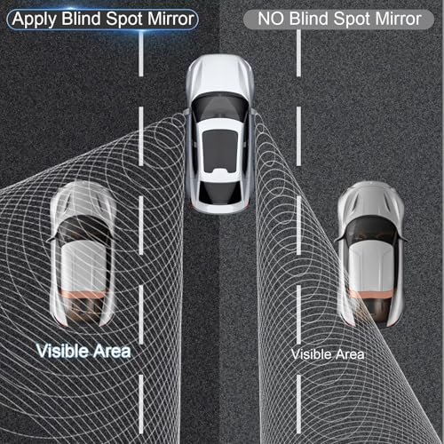 4 Pack Blind Spot Mirror for Car Frameless Mirror Blindspot - Product Imagery