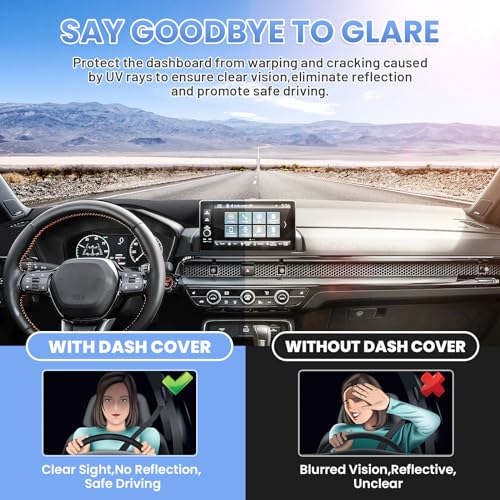 Sunsdrew Dash Cover for Honda HR-V 2023-2026 Dashboard Cover Mat - Product Imagery