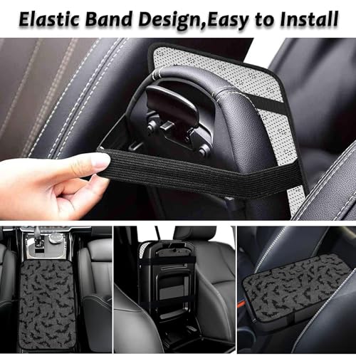 Bats Auto Center Console Cover for Women Men Flannel Car Armrest - Product Imagery