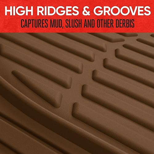 Motor Trend FlexTough Deep Dish All-Weather Floor Mats, - Product Imagery
