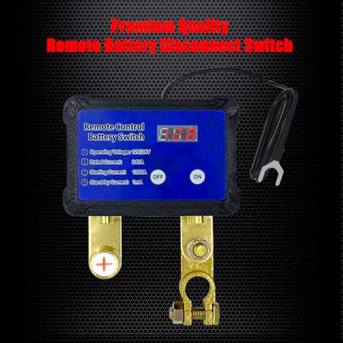 Ampper Remote Battery Disconnect Switch 12V W/Voltmeter, 240A - Product Imagery
