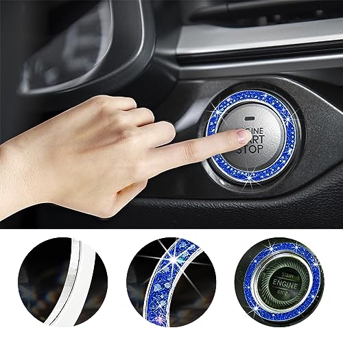 Kewucn Bling Crystal Double Rhinestone Car Engine Start - Product Imagery
