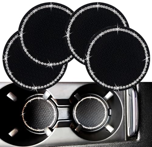Bling Car Cup Coaster, 2.75 Inch Anti Slip Shockproof Embedded - Product Imagery