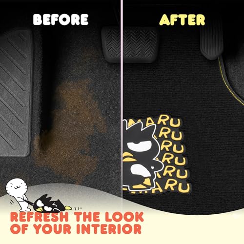 Badtz-Maru Carpet Car Floor Mats - Universal Fit for Cars, SUVs - Product Imagery