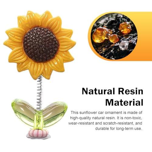 10 PCS Shaking Sunflower Ornaments, Cute Shaking Head Sunflower - Product Imagery