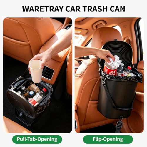 Trash Can for Car with Lid, Leakproof & 100% Silicone Can, 2 - Product Imagery
